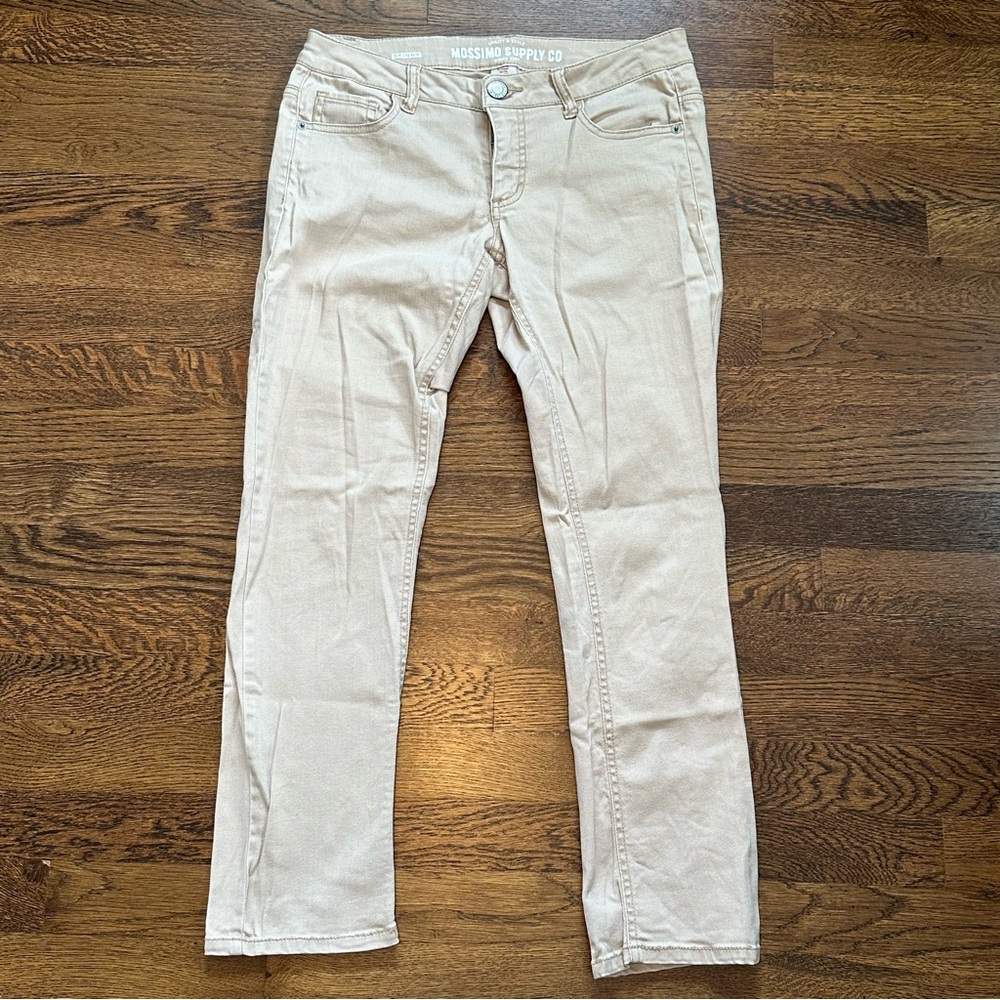 Mossimo Supply Co Beige/Khaki Cropped Skinny Jeans - Size 7